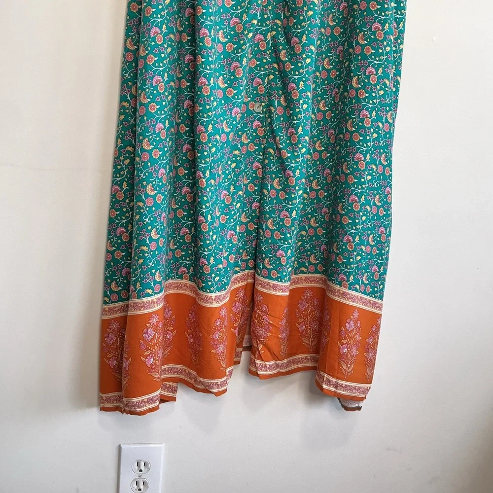 Natural Life Avery Midi Shirt Dress sz M BOHO Babydolll Pockets Cottagecore - Picture 5 of 10